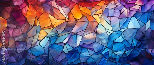 Stained Glass Kaleidoscope texture background ,a background with the vibrant and intricate patterns of stained glass, can be used for website design, and printed materials like brochures, flyers.   © png-jpeg-vector