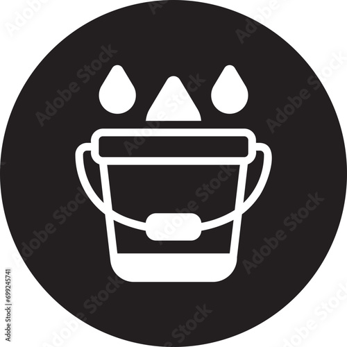 water bucket glyph icon