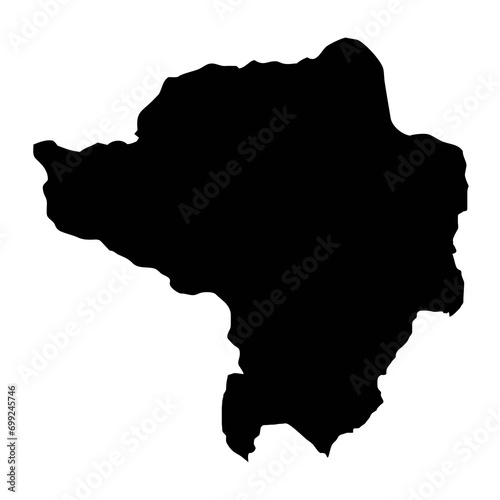 Butha Buthe district map, administrative division of Lesotho. Vector illustration.
