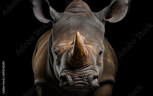 Rhino Rhinoceros   Dangerous Big Horn Facea animal