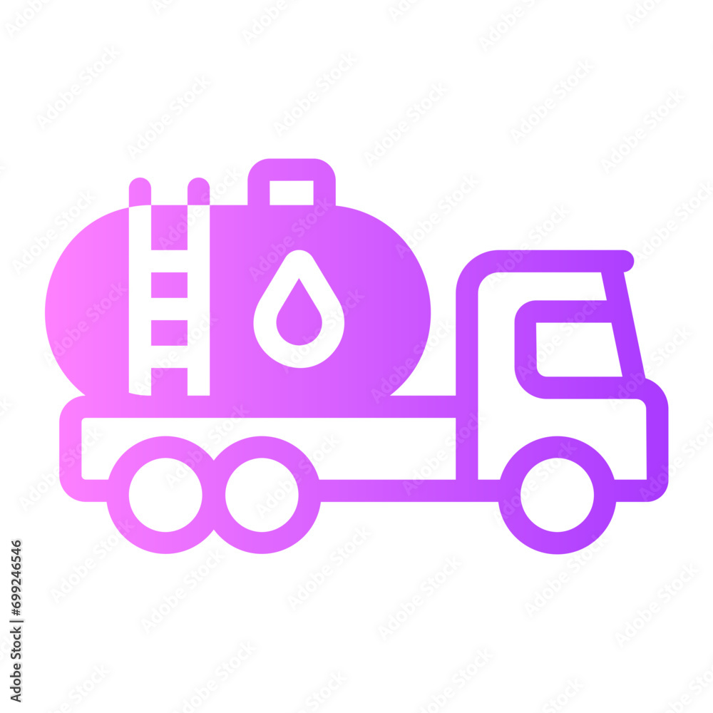 water truck gradient icon water truck gradient icon