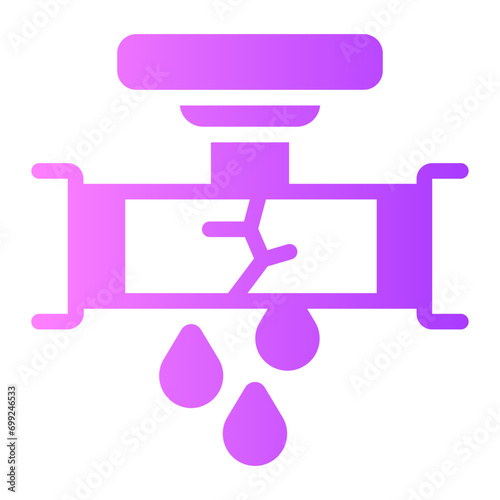 water leak gradient icon