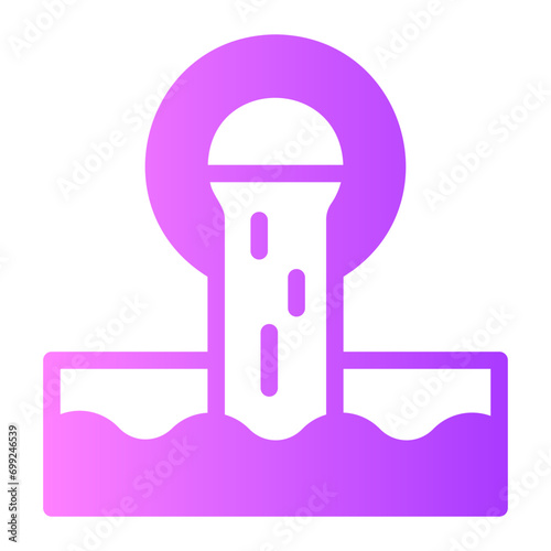 water pollution gradient icon