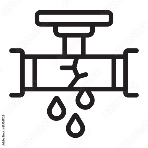 water leak line icon