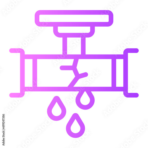water leak gradient icon