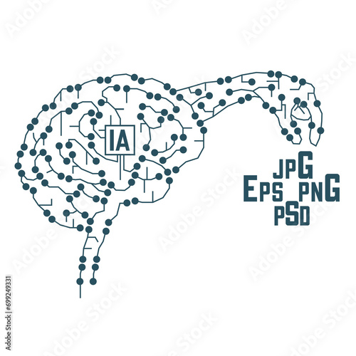 Graphic representation of how artificial intelligence works.