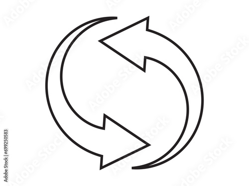 Free Download Line Arrow vector. Recycle Arrow icon. Refresh Signs. Refresh symbol. Vector Arrow. Vector illustration - GFXLoad