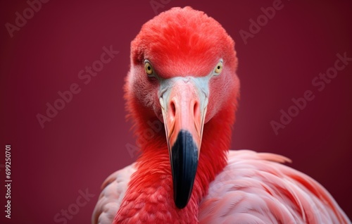 Portrait of a beautiful flamingo