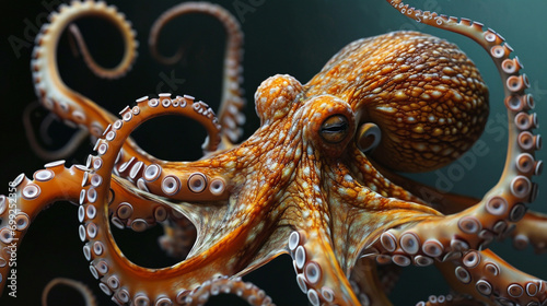 A creative visualization of a pencil shaving octopus, with tentacles splayed out elegantly.