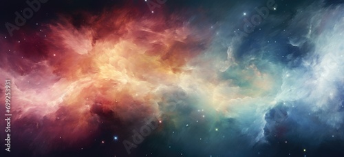 Panorama view universe space shot of galaxy 
