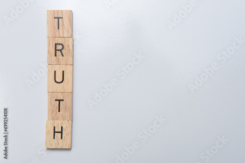 letter blocks spell truth
