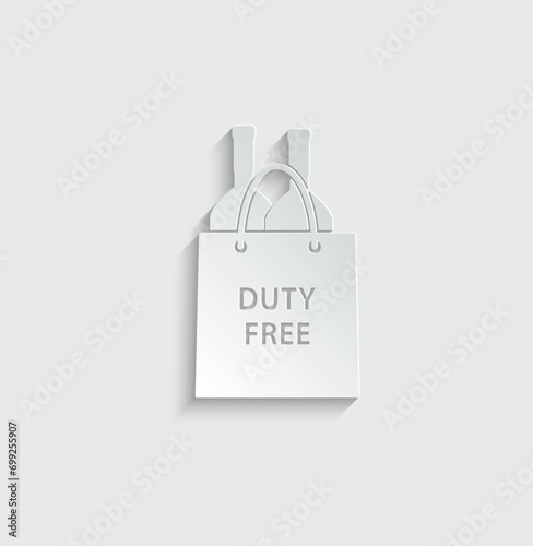 Duty free vector icon bag icon 