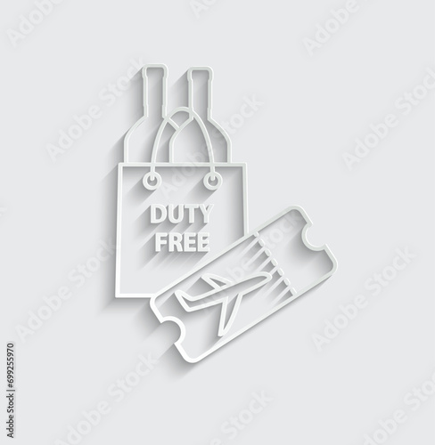 Duty free vector icon bag icon 