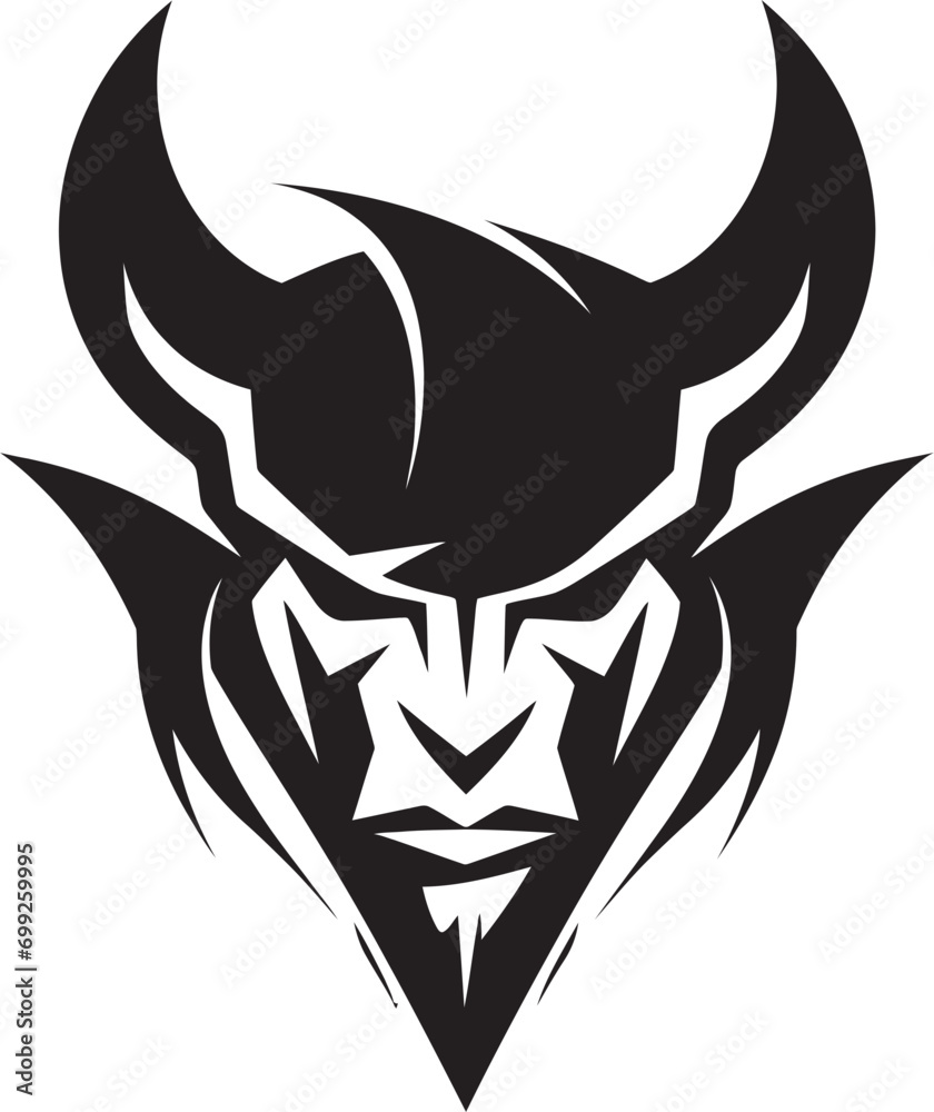 Demonic Rage Black Devil s Face Vectorized Dark Temptation Aggressive Devil s Face Emblem Demonic Rage Black Devil s Face Vectorized Dark Temptation Aggressive Devil s Face Emblem