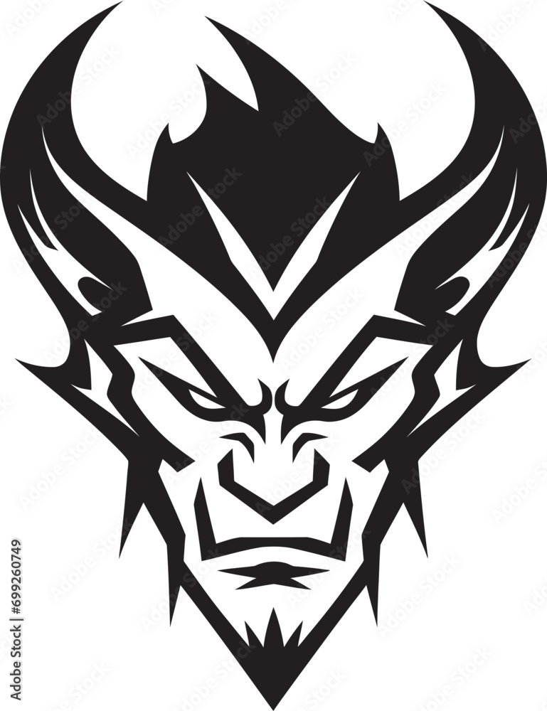 Furious Inferno Black Devil s Face Icon in Vector Diabolic Rampage Aggressive Devil Vector Icon Furious Inferno Black Devil s Face Icon in Vector Diabolic Rampage Aggressive Devil Vector Icon