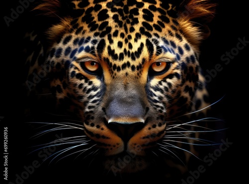 A close up portrait of mesmerizing leopard photography © grigoryepremyan