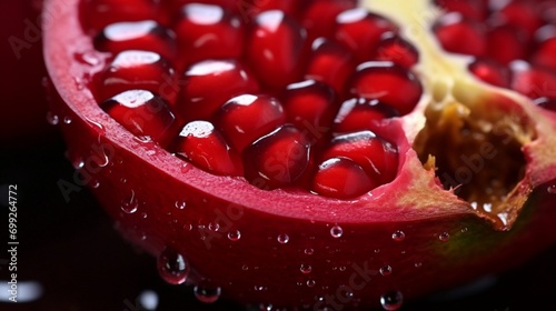 pomegranate seeds close up