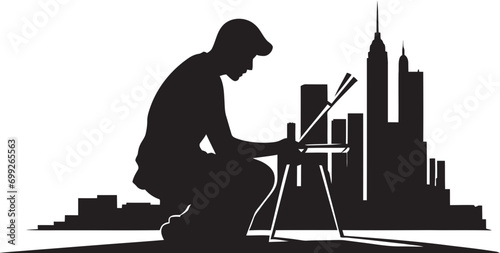 Constructive Visionary Architectural Logo Design Urban Architect Black Vector Icon