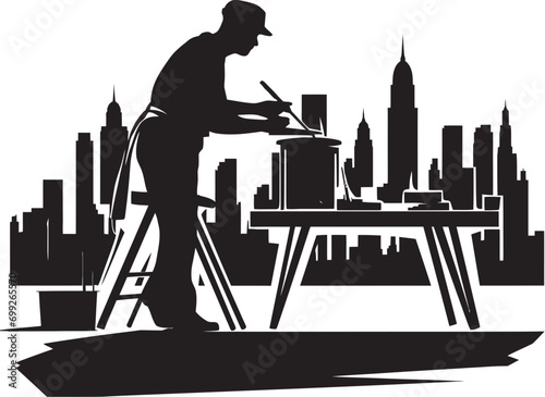 Blueprint Maestro Vector Architect Icon in Black Structural Vision Architectural Design Logo