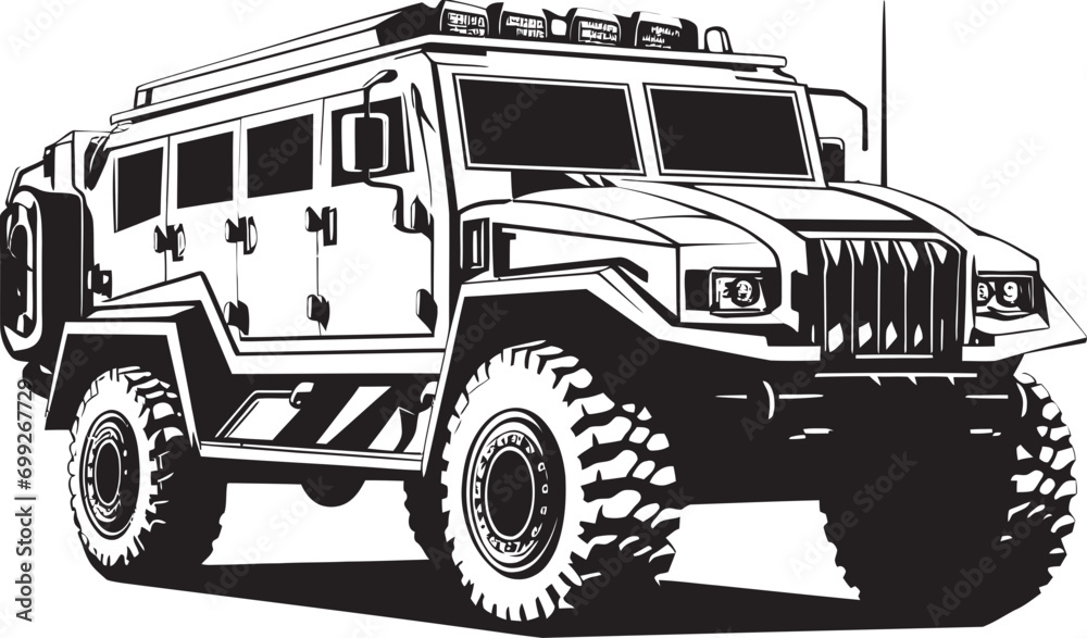 Warrior s Ride Army 4x4 Emblematic Icon Guardian Rover Black Army Transport Logo