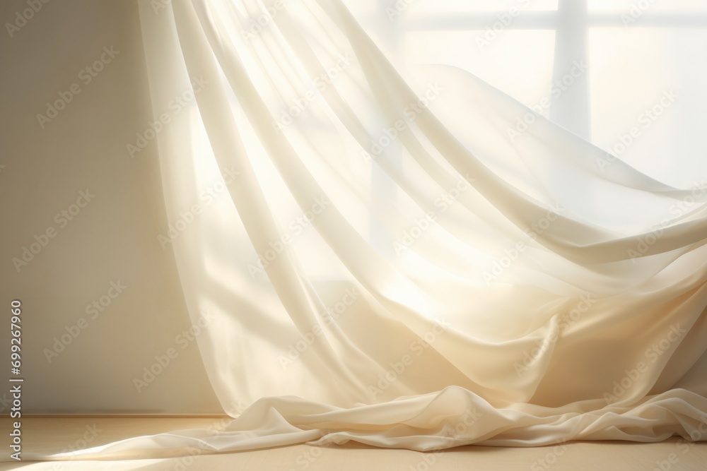 silk fabric on which sunlight falls. elegant delicate background