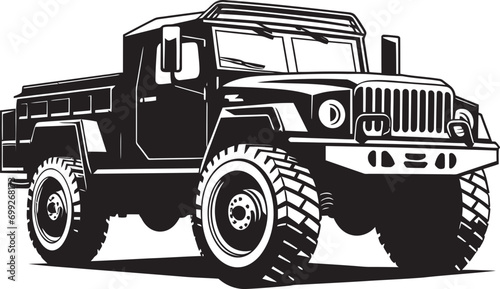 Commander s Vehicle 4x4 Vector Symbol Pathfinder Recon Black SUV Icon