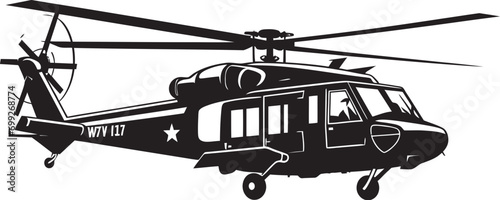 Commander s Helo Tactical Black Logo Icon Pathfinder Air Army Helicopter Vector Symbol
