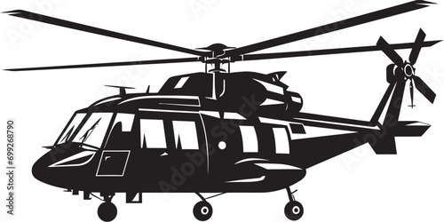 Defensive Guardian Army Helicopter Emblem Warrior s Flight Vector Black Army Chopper