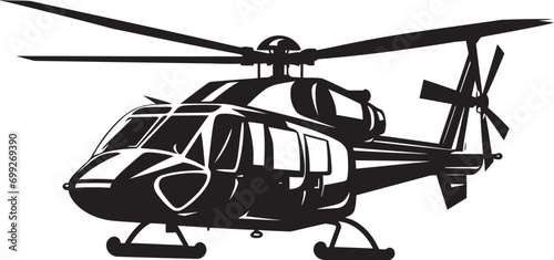 Militant Huey Vector Army Chopper Symbol Battle Ready Whirlybird Black Logo Icon