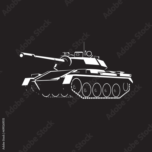 Defensive Fortress Military Tank Emblem Warrior s Ride Black Army Tank Symbol