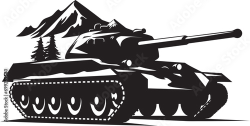Warrior s Ride Black Army Tank Symbol Guardian Armor Vector Tank Emblem
