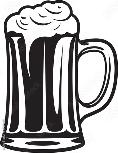 Pilsner Icon Black Beer Mug Design Brewmaster s Pride Black Logo Beer Mug