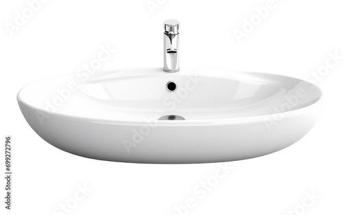 Oval Sink, Graceful Curve Basin isolated on transparent background.