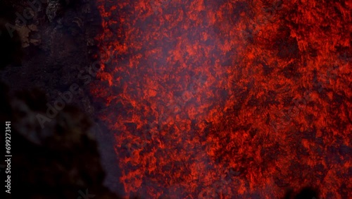 Etna Eruption in Sicily. Lava flow 