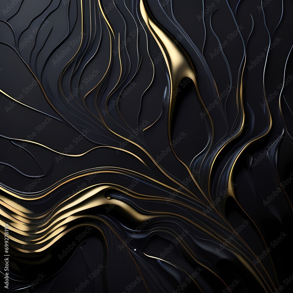 marble watercolor background with gold glitter, liquid flow texture ...