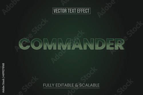 Vector Modern Editable Commander Text Effect 