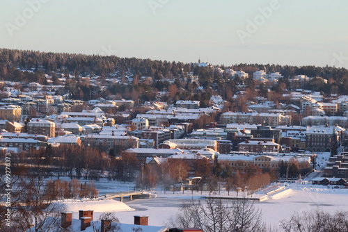 winter in the city Östersund.