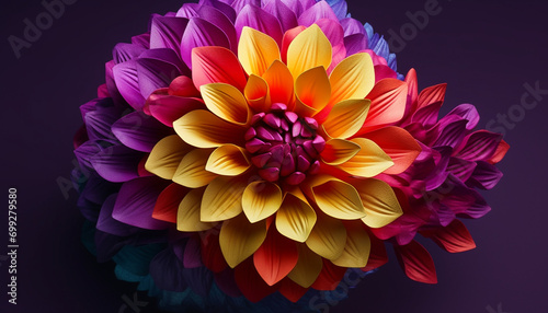 A vibrant bouquet of colorful flowers symbolizes beauty in nature generated by AI