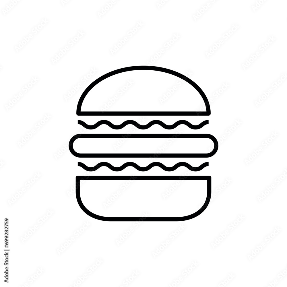 Burger Icon Vector Design Template Burger Icon Vector Design Template