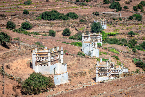 The valley of dovecotes in Tinos, Cyclades, Greece.