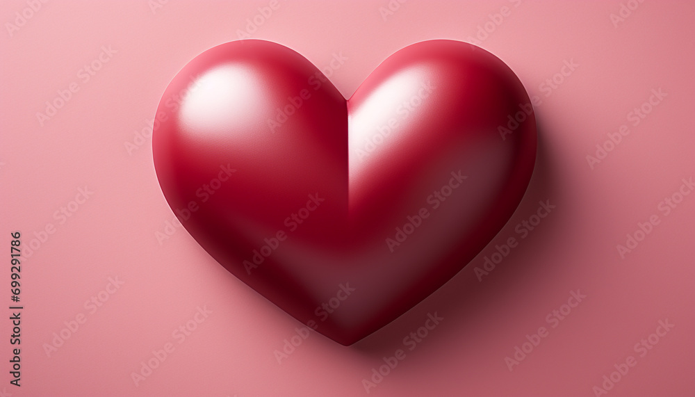 Romantic love symbol, heart shaped gift, pink backdrop, affectionate celebration generated by AI