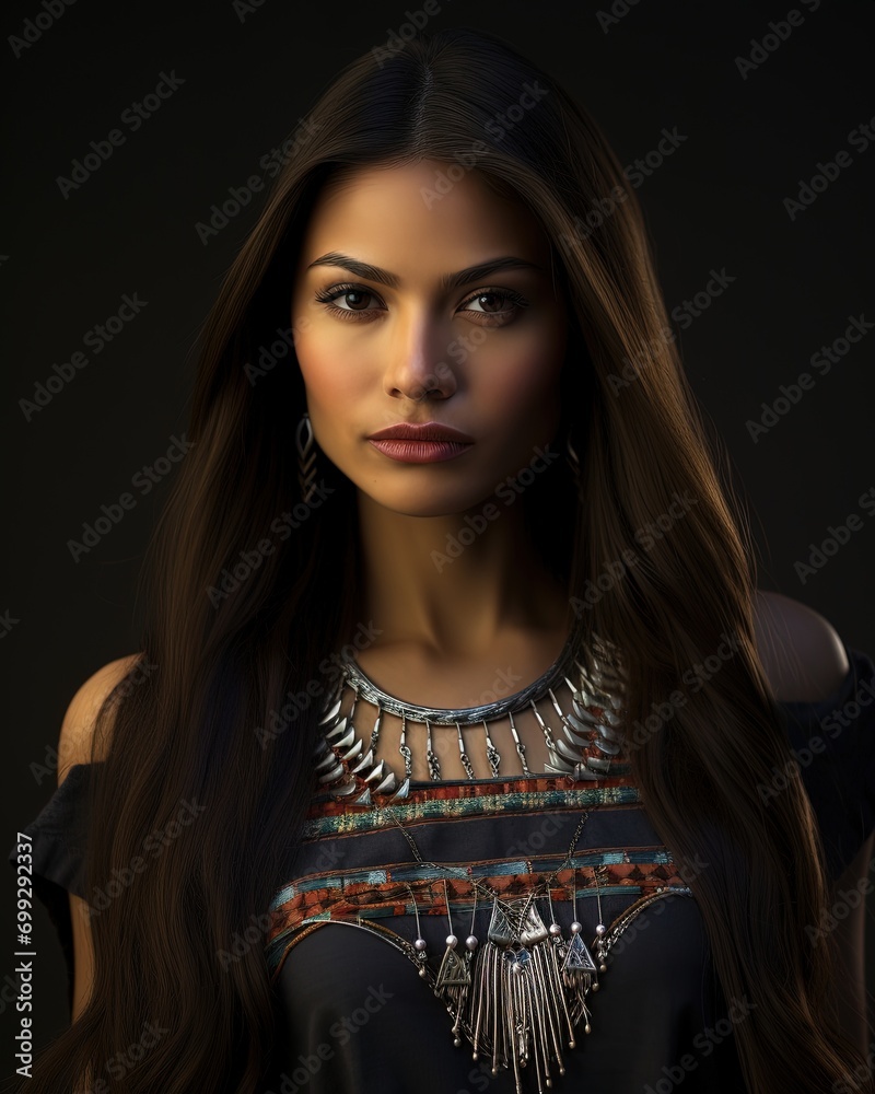 Beautiful Native American woman. Beautiful Native American woman.