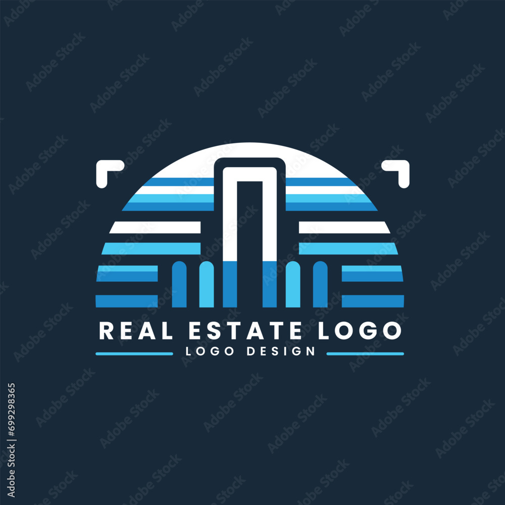 Real estate home building town city logo design concept vector logo design template