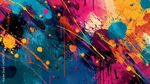 A Retro 90s Style Colorful Abstract Art Background