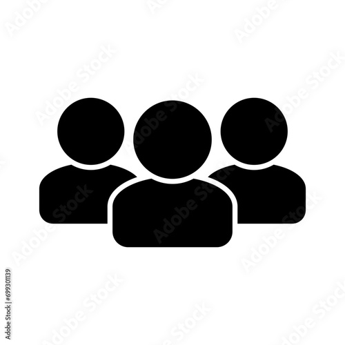 People, group, teamwork glyph icon vector design template illustration in trendy flat style to suit your web design