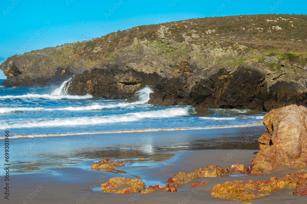Fototapeta premium rocky coast of the sea