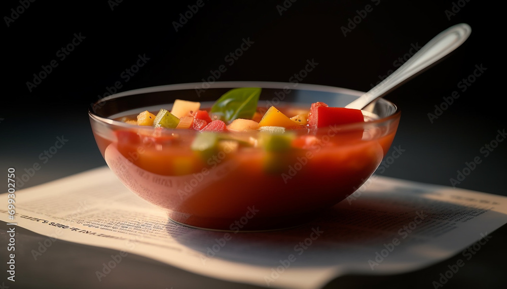Freshness and healthy eating in a vegetarian salad bowl meal generated by AI Freshness and healthy eating in a vegetarian salad bowl meal generated by AI