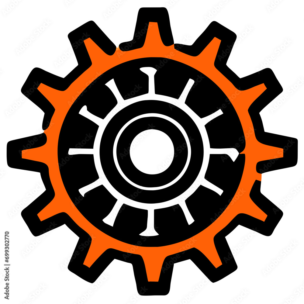 Spiral gear design. vektor icon illustation Spiral gear design. vektor icon illustation