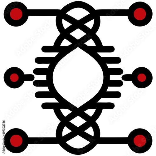 Gears forming a DNA strand. vektor icon illustation