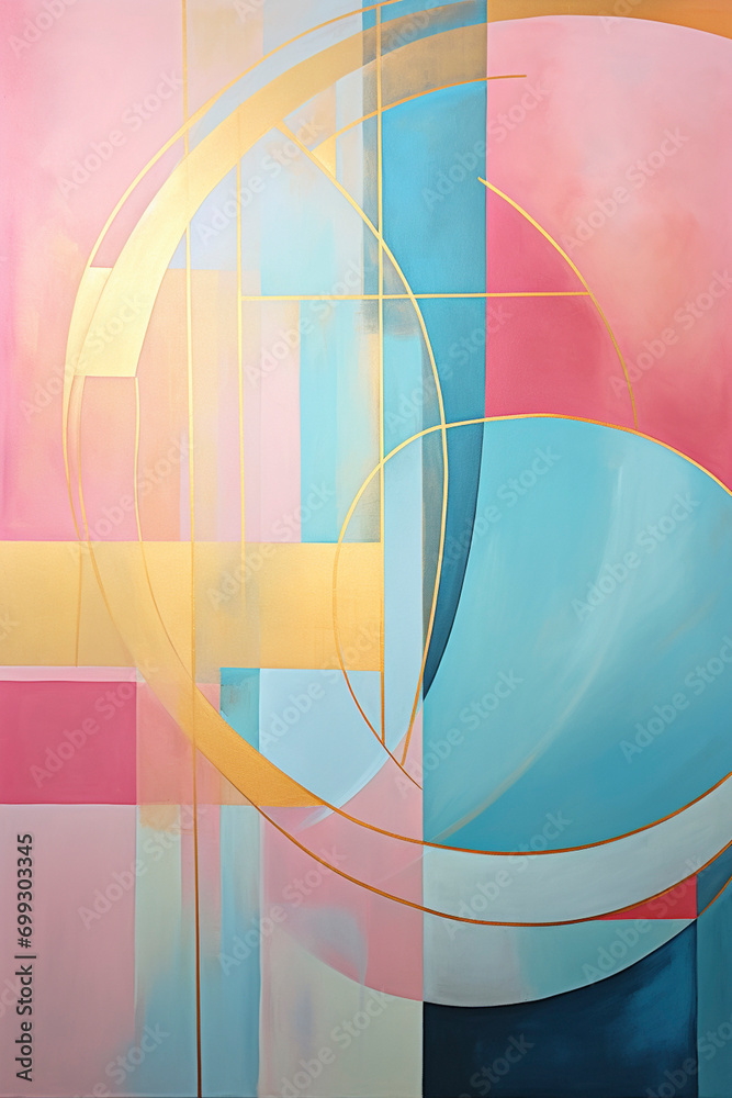 Fototapeta premium Geometric Shapes and Lines Abstract